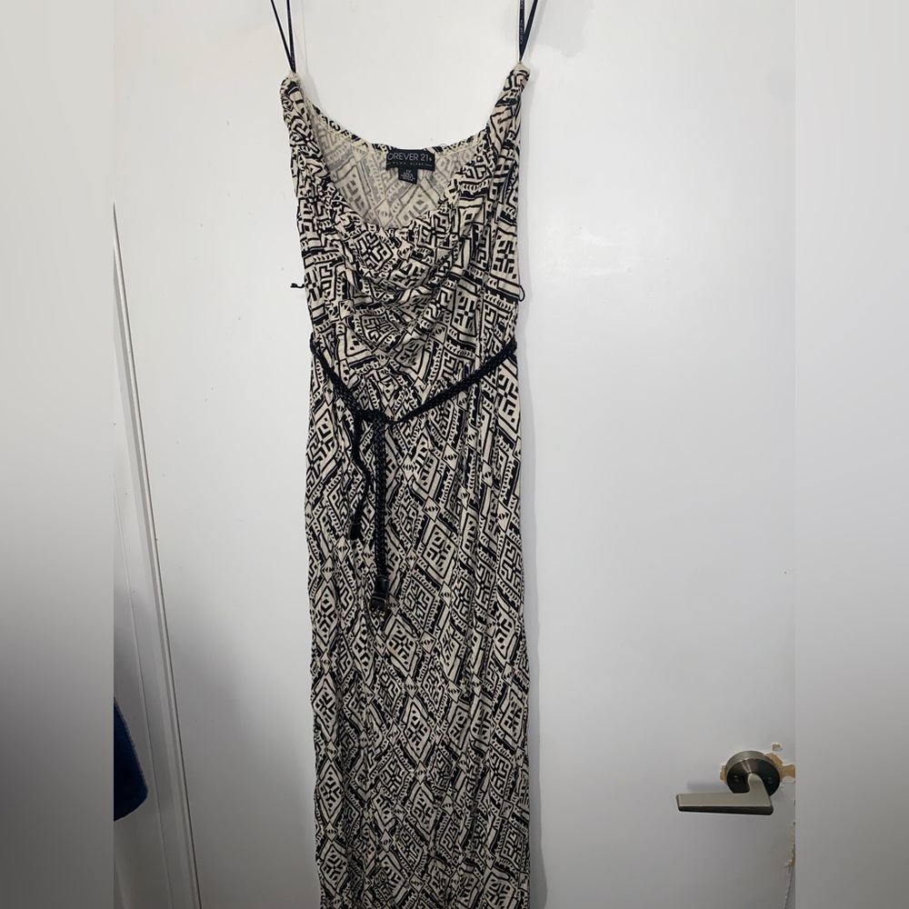 Belted maxi dress